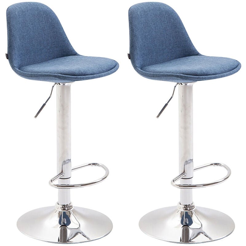 immagine 0 del prodotto set 2 sgabelli kiel in tessuto blu