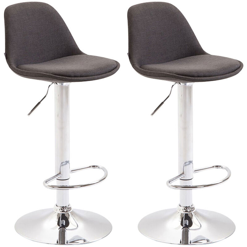 foto del prodotto set 2 sgabelli kiel in tessuto grigio scuro