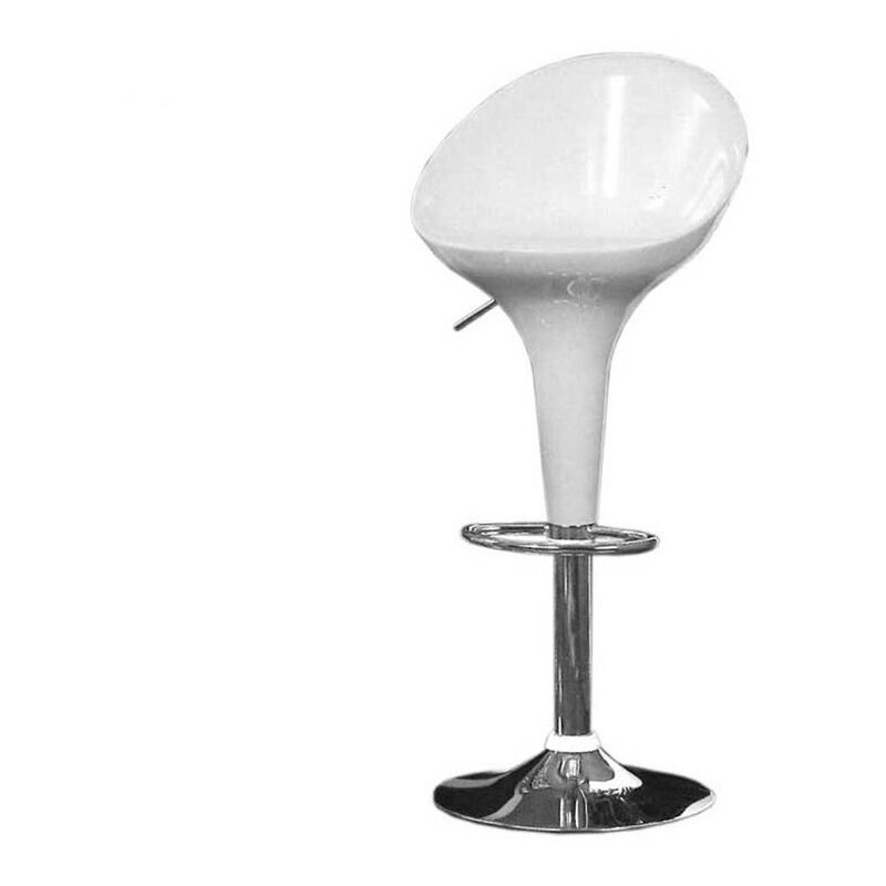 foto del prodotto set 2 sgabelli kiev ad altezza regolabile 81 102 cm in colore bainco lucido
