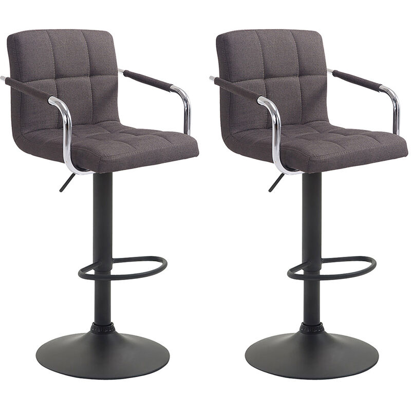 foto del prodotto set 2 sgabelli lucy v2 in tessuto grigio scuro nero