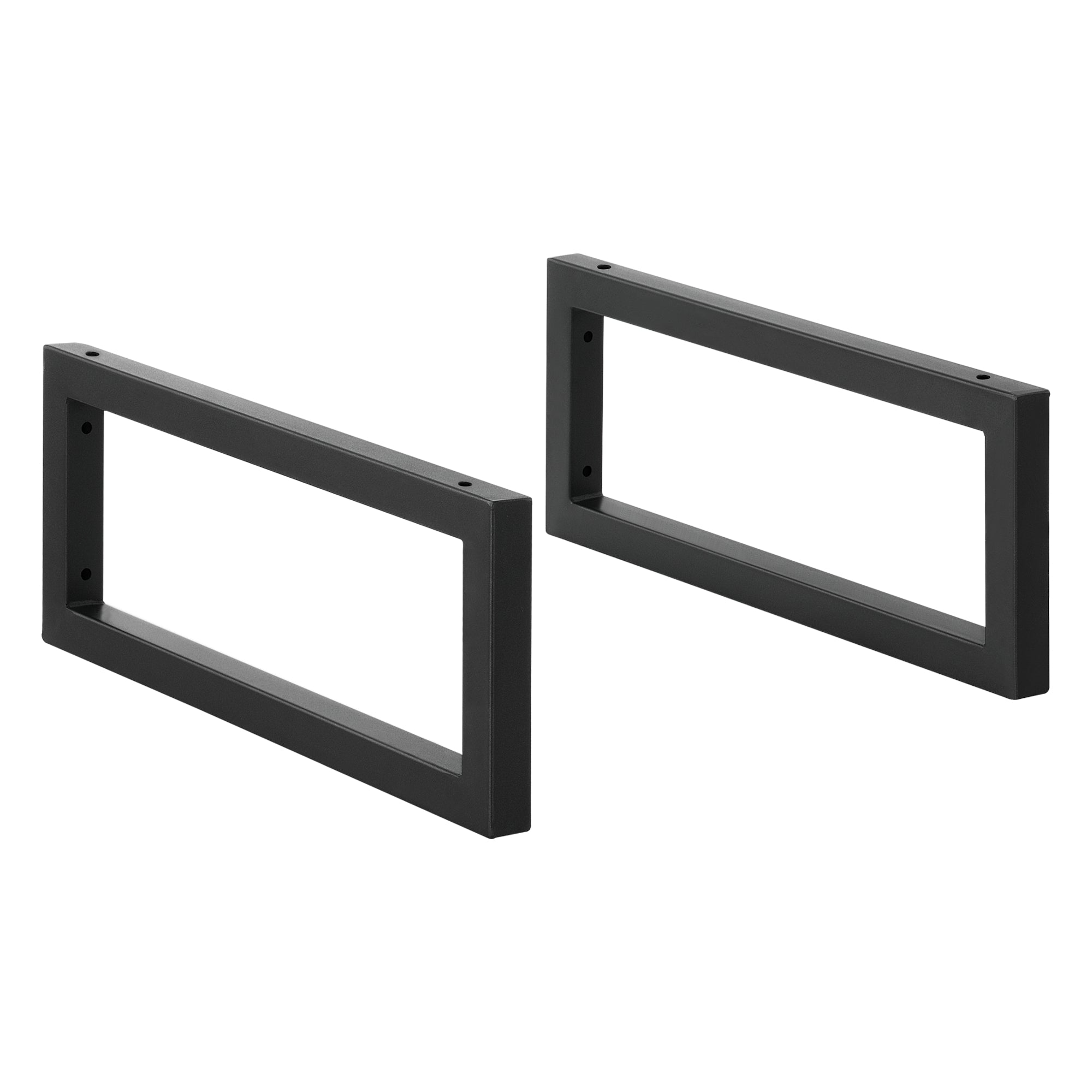 foto del prodotto set 2 staffe da parete fai da te in acciaio 50 x 20 cm nero opaco 03 0008099