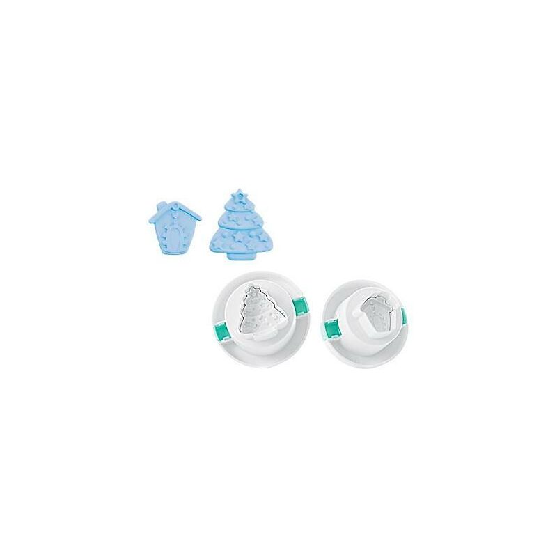 foto del prodotto set 2 tagliapasta natale christmas albero decoro dolci tag 10 silikomart