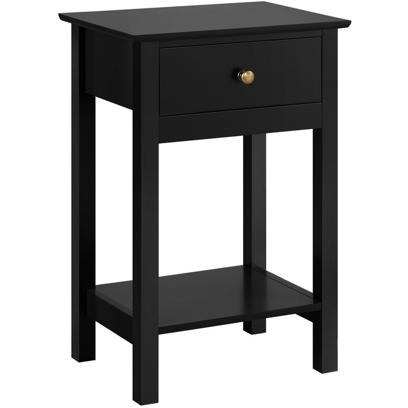 foto del prodotto set 2 tavolini lati comodini da camera da letto moderni 40 x 30 x 61 cm con cassetto in legno e mdf tavolini d appoggio laterale da divano salotto