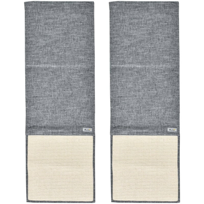 foto del prodotto set 2 tiragraffi per gatti da divano, 130x45cm, grigio pawhut