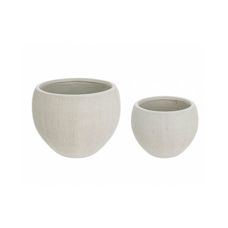 foto del prodotto set 2 vasi brush sfera beige