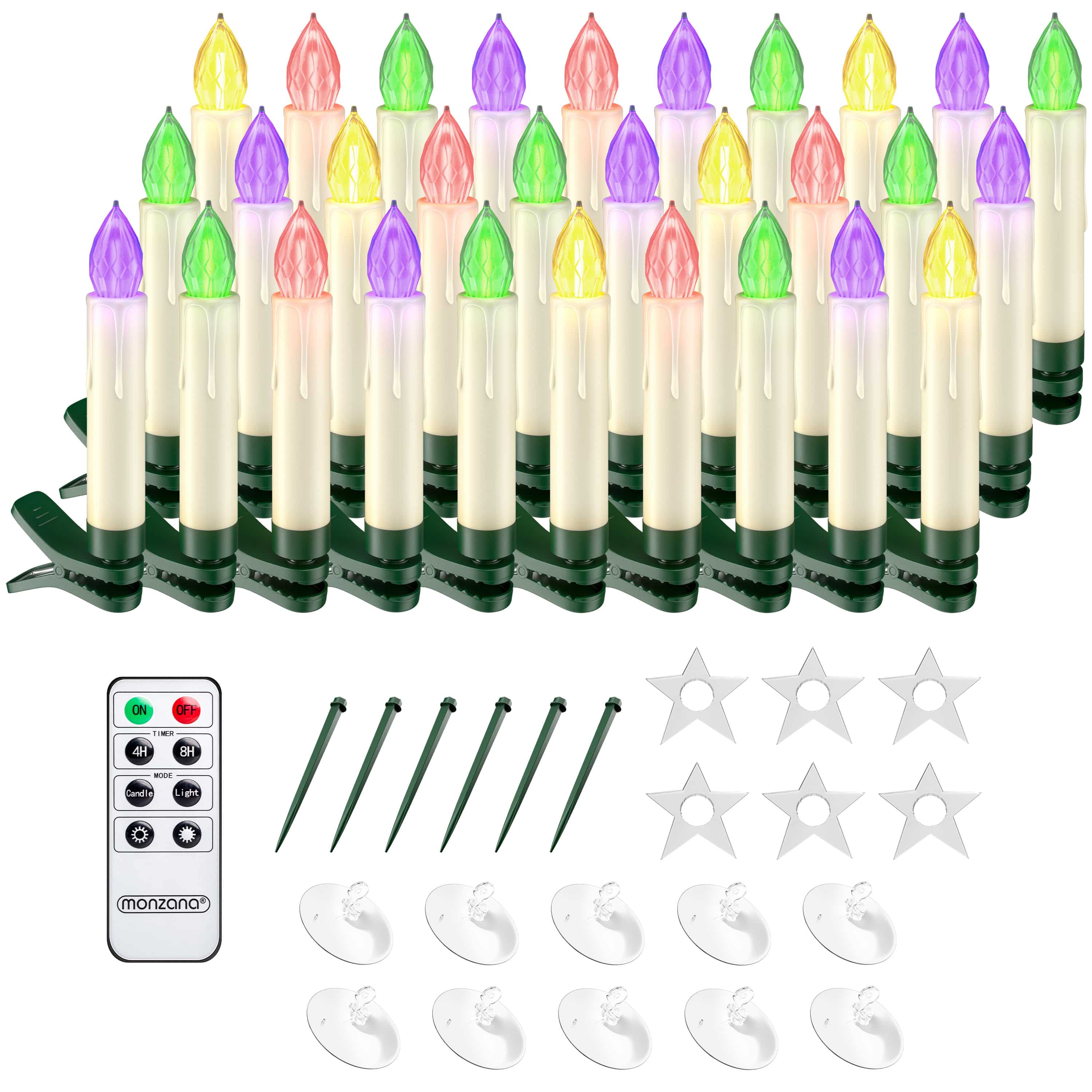 foto del prodotto set 20x candele a led per albero di natale