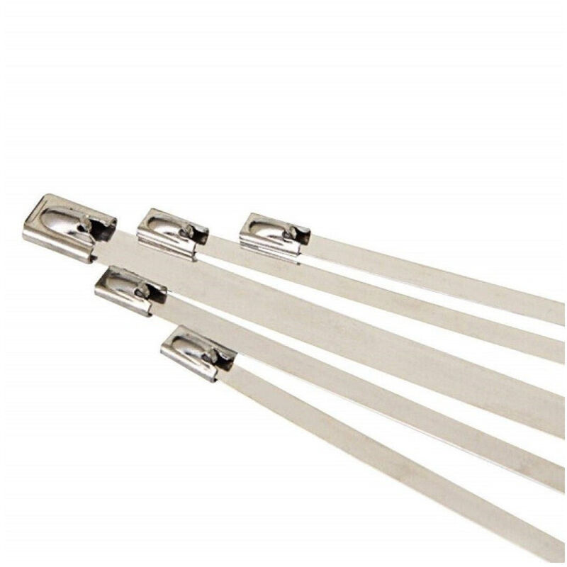 foto del prodotto set 21 pz. fascette di metallo sigillo 4.6x200mm auto stringenti cablaggio fermacavo - - trade shop traesio