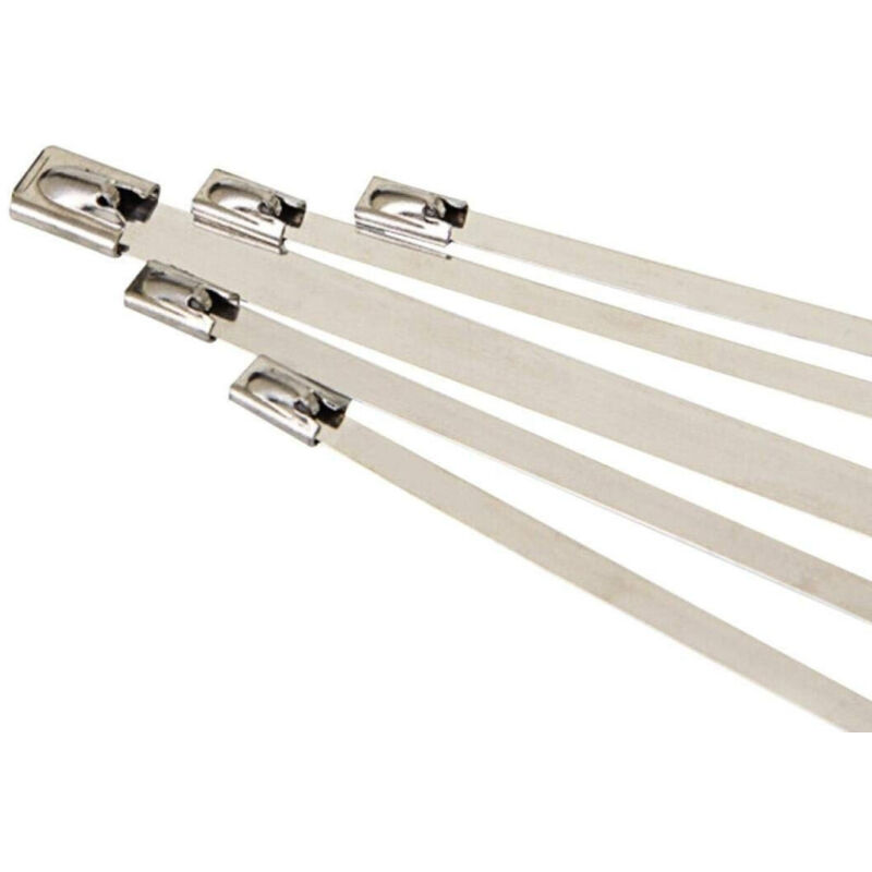 foto del prodotto set 21pz fascette di metallo sigillo 4.6x250mm auto stringenti cablaggio fermacavo - - trade shop traesio