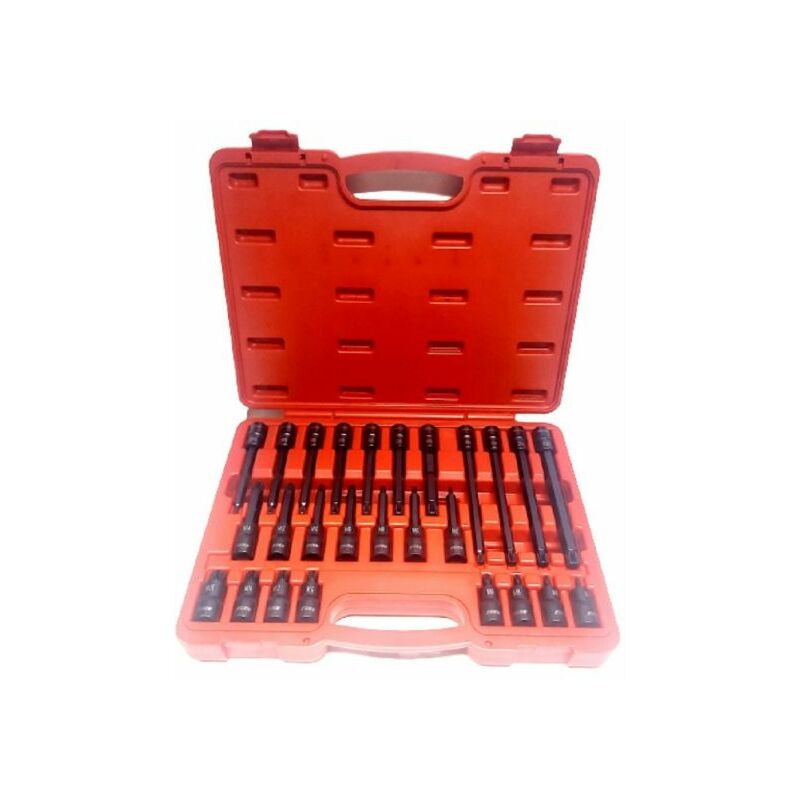 foto del prodotto set 26 chiavi a bussola inserti millerighe xzn 1 2 da m5 a m16 fs 43614