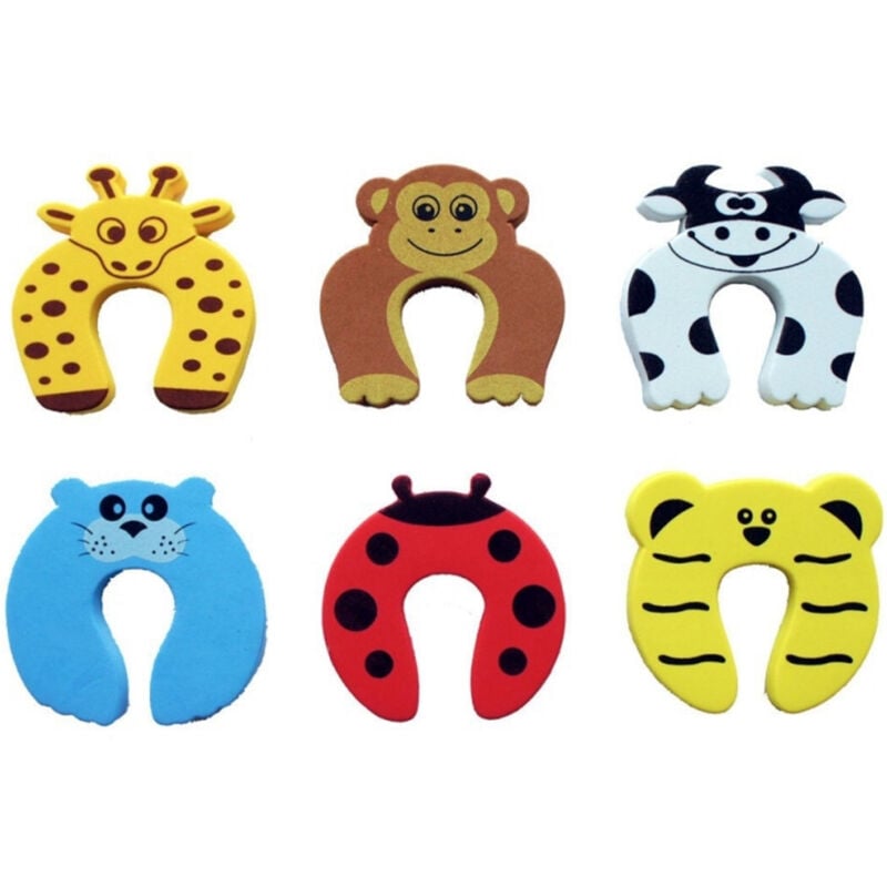 foto del prodotto set 2pz fermaporta ferma porta blocca protezione dita bambini animali animaletti - - trade shop traesio
