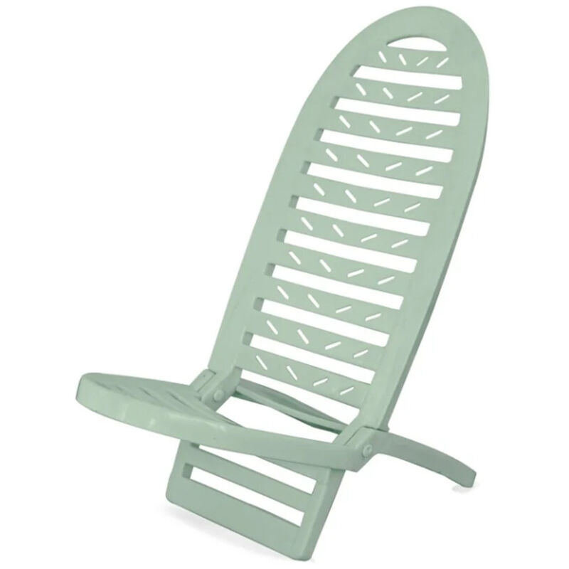 foto del prodotto set 2pz spiaggina pieghevole verde acquamarina in plastica 40x40x86cm mare piscina 023510 trade shop traesio
