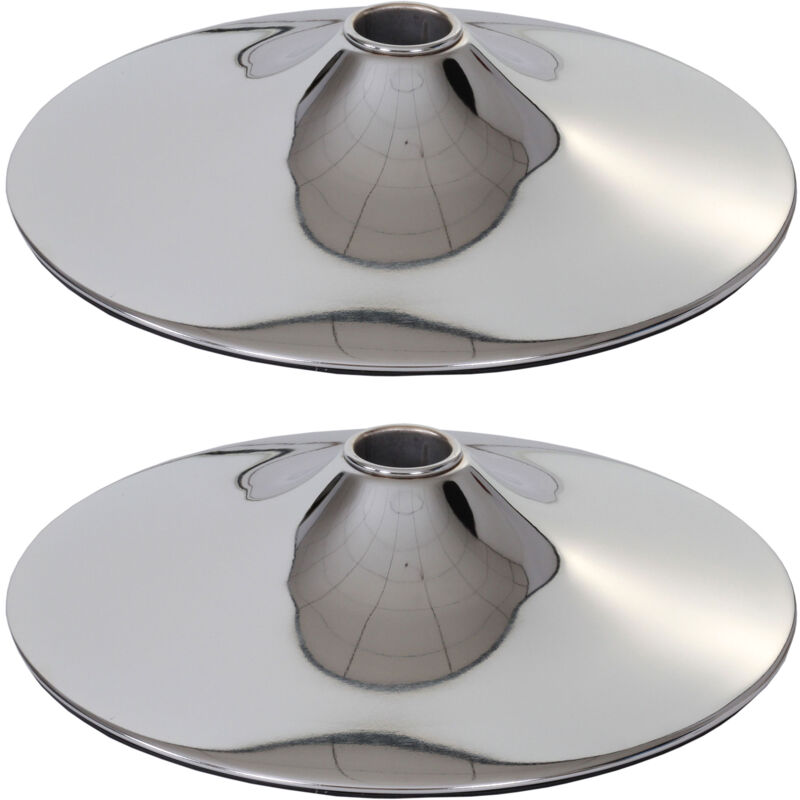 foto del prodotto set 2x basi rotonde per sgabelli t845 metallo cromato 41cm