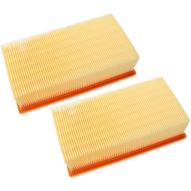 foto del prodotto set 2x filtro a pieghe piatte sostituisce k rcher 6.904 068.0, 6.904 156.0 per aspirapolvere umido secco elemento filtrante vhbw