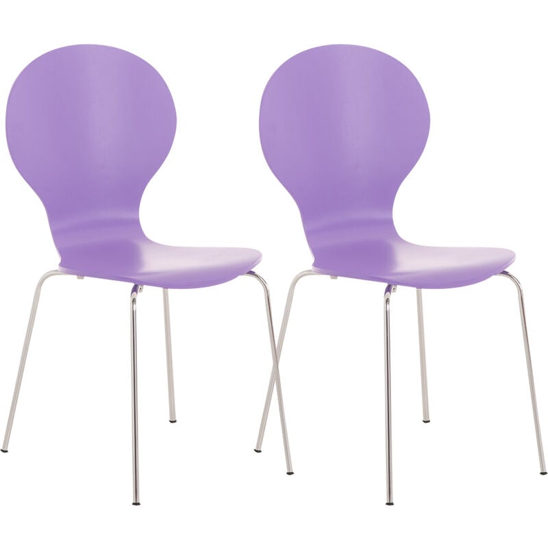 foto del prodotto set 2x sedie impilabili diego in legno robusto viola