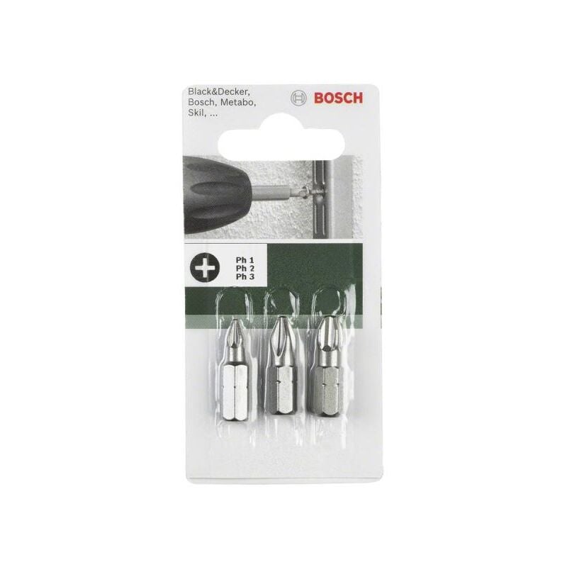 foto del prodotto set 3 bit standard pozidriv 1 2 3 bosch