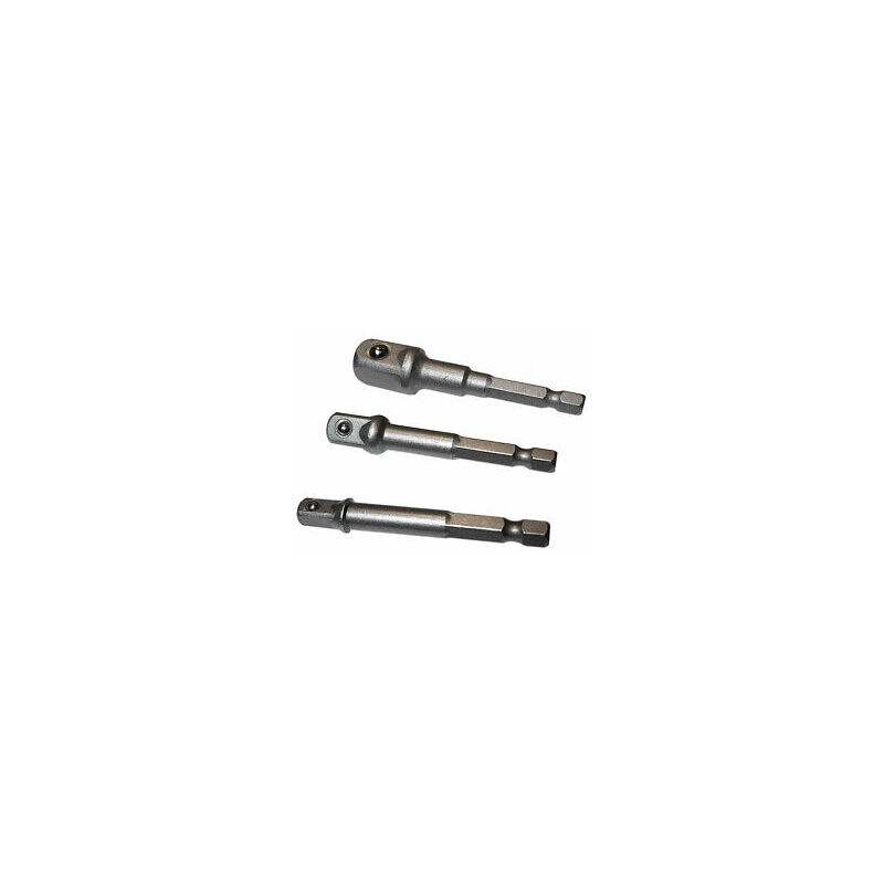 foto del prodotto set 3 bussole inserto prolunga per trapano avvitatore attacco 1 2 1 4 3 8 