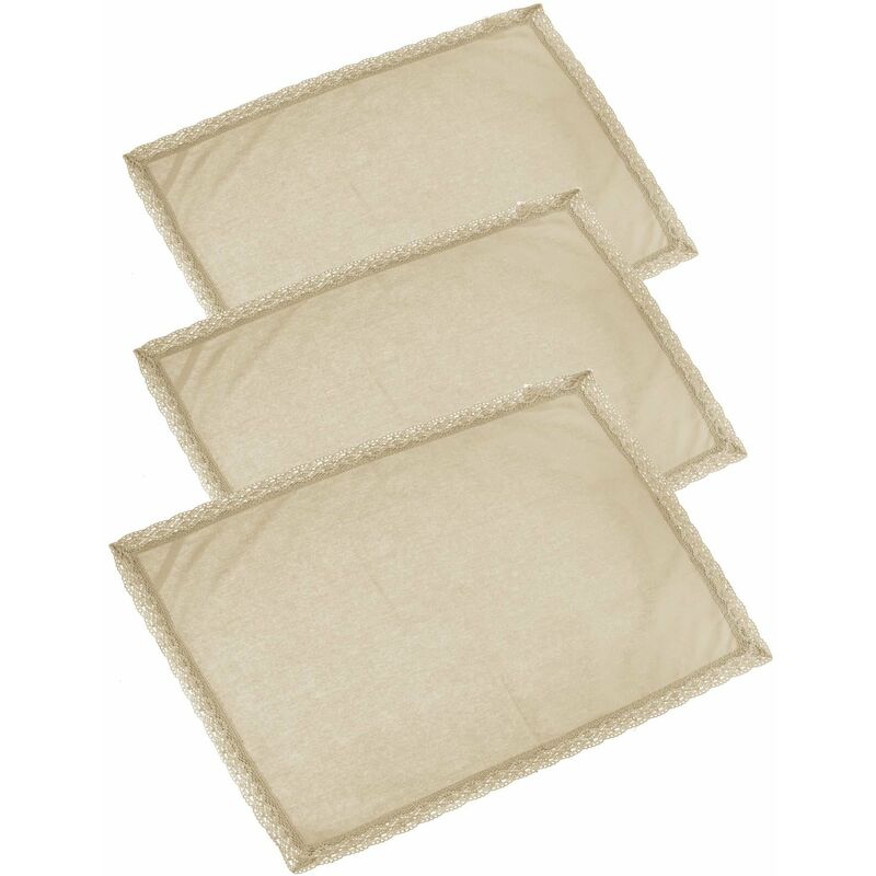 foto del prodotto set 3 canovacci da cucina 50x70 cm amelie beige