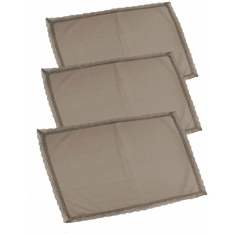 foto del prodotto set 3 canovacci da cucina 50x70 cm amelie tortora