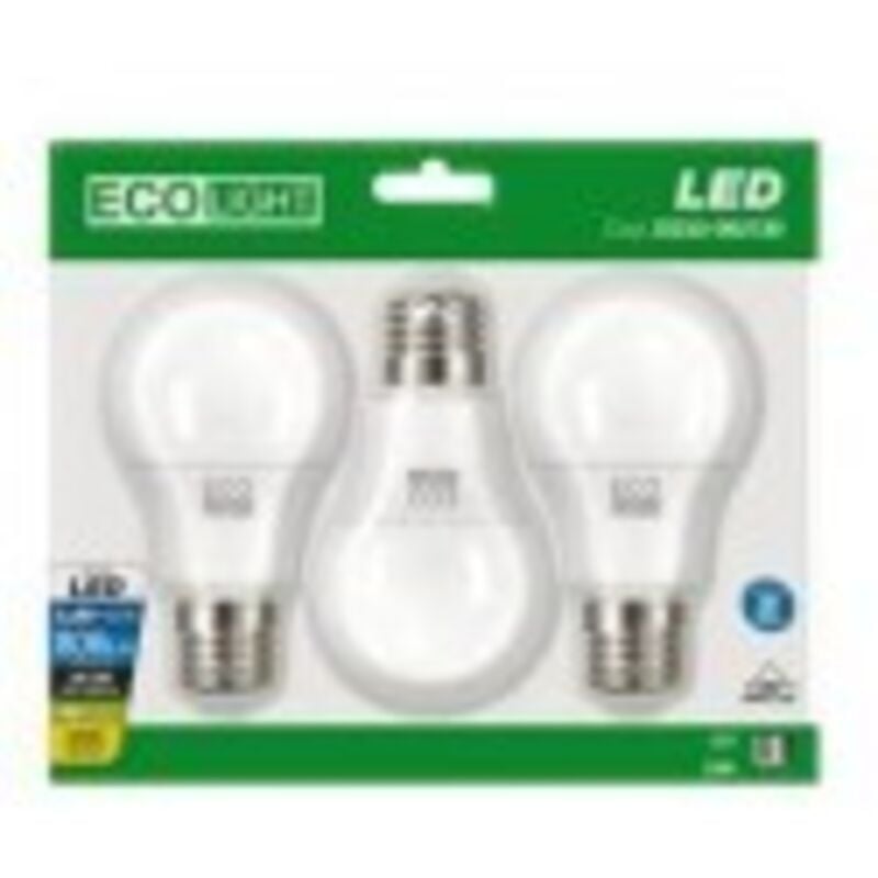 foto del prodotto set 3 lampadine ecolight goccia 9w e27 4000k