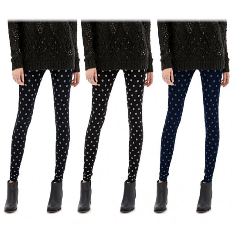 foto del prodotto set 3 leggings a pois da donna ass. kristal eff. termico interno felpato trade shop traesio
