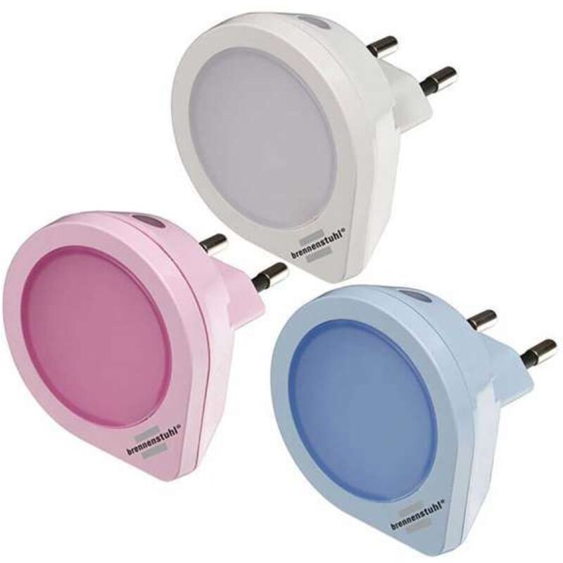 foto del prodotto set 3 luci notturne a led con crepuscolare brennenstuhl