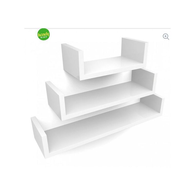 foto del prodotto set 3 mensole kimono pvc bianco 100 x 420 x 100 mm