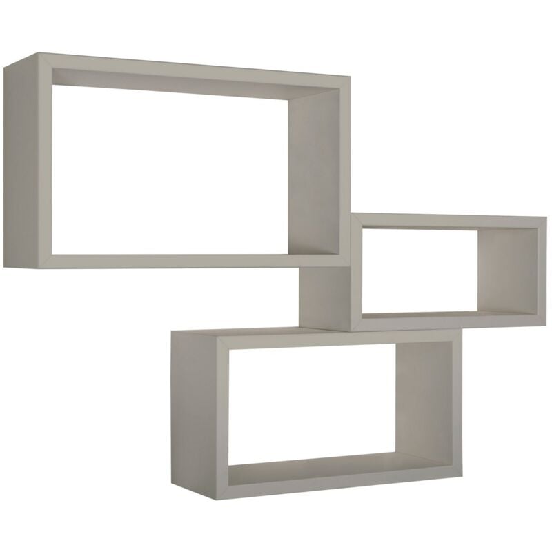 foto del prodotto set 3 mensole rettangolari parete talpa scaffale salotto soggiorno camera trittico