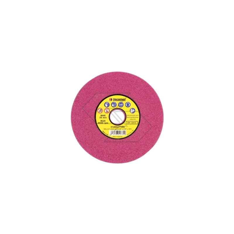 foto del prodotto set 3 mole abrasive a disco colore rubino grana grossa affila catene motosega