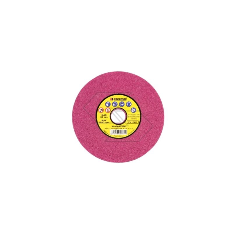 foto del prodotto set 3 mole abrasive a disco colore rubino grana grossa per delimitatore