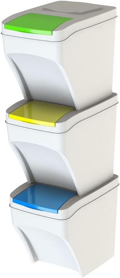 foto del prodotto set 3 pattumiere stack 25l fusto bi