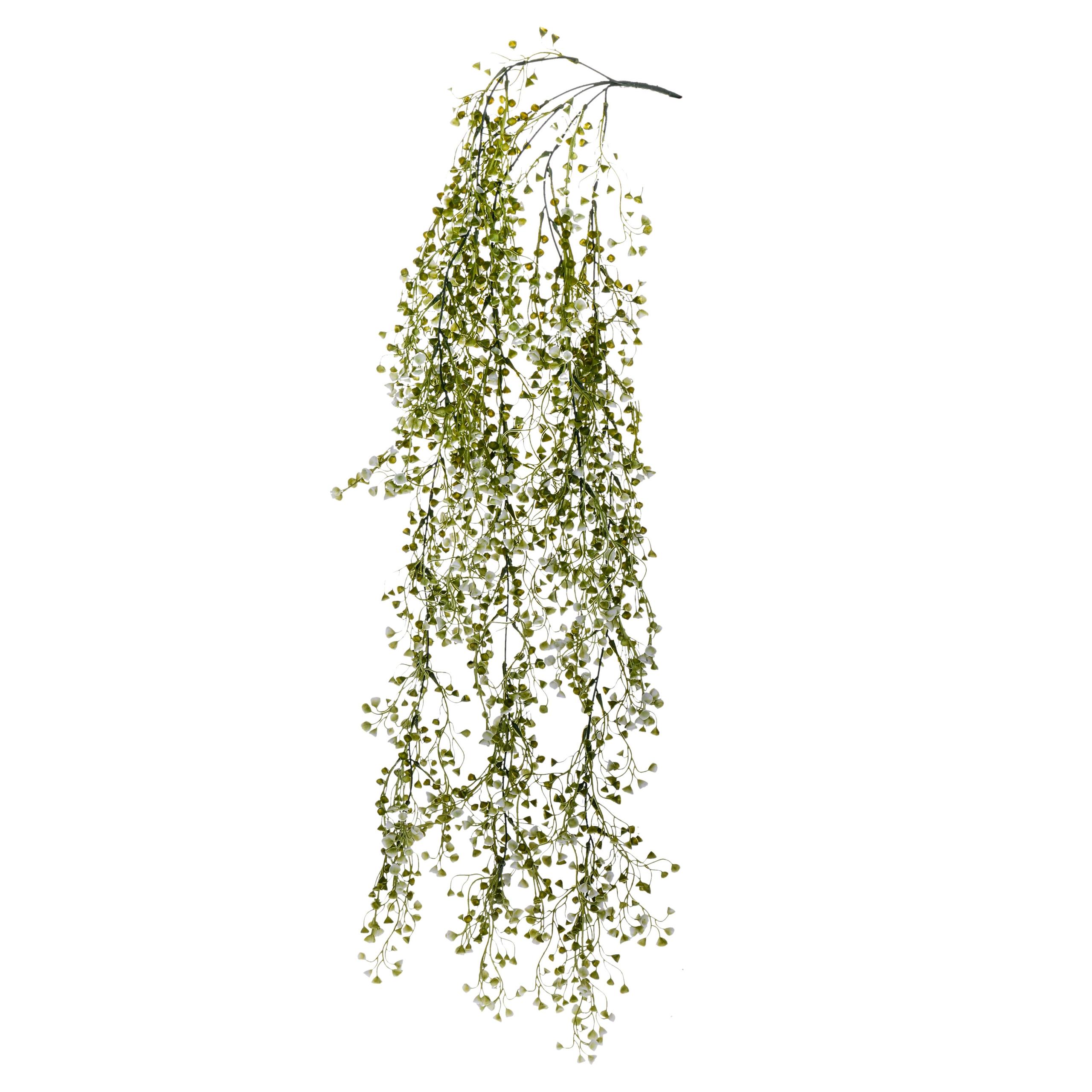 foto del prodotto set 3 pendenti mini foglia artificiali altezza 94 cm verde
