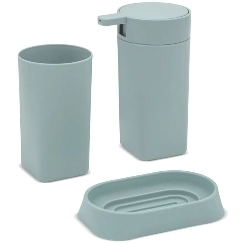 foto del prodotto set 3 pezzi accessori bagno acquamarina in abs tender