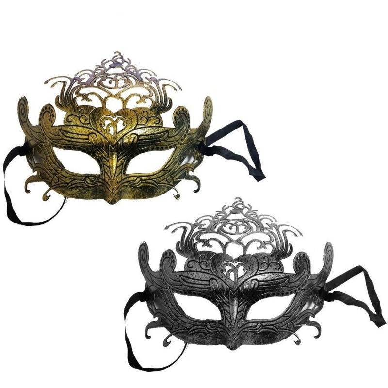 foto del prodotto set 3 pezzi maschera mascherina veneziana oro argento principessa regina trade shop traesio