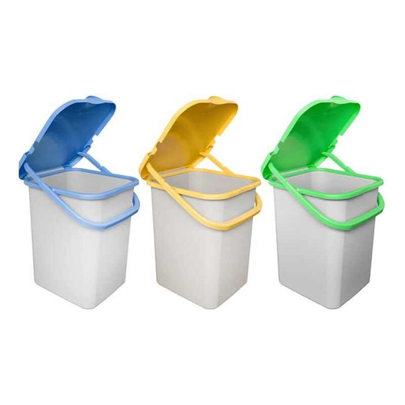 foto del prodotto set 3 premi pattumiere 18 lt per la raccolta differenziata