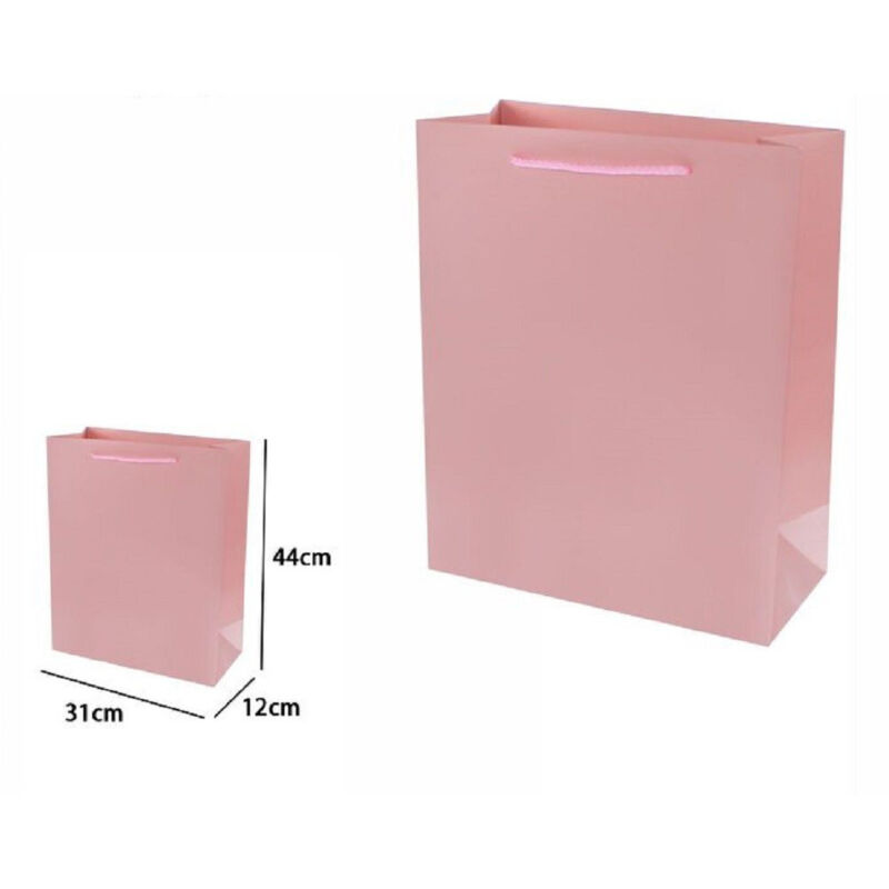foto del prodotto set 3 pz. buste borsa regalo sacchetti 44x31x12 cm 69921 rosa con manico cordino trade shop traesio