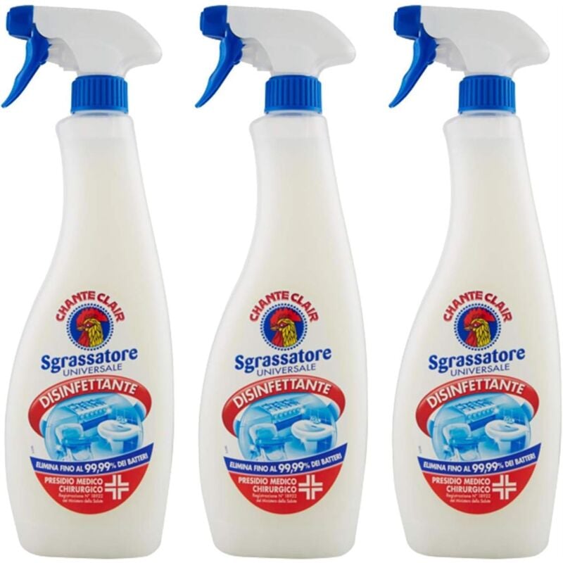 foto del prodotto set 3 pz sgrassatore universale 700 ml disinfettante 99.99 - chanteclair
