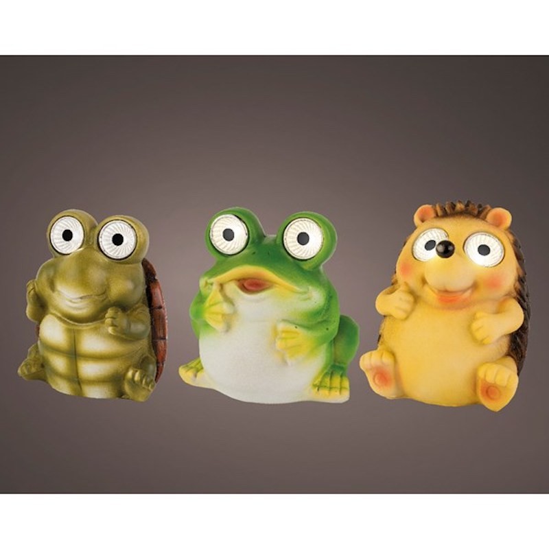 foto del prodotto set 3 rane decorative luminose