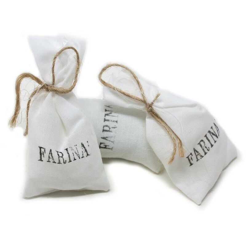foto del prodotto set 3 sacchi di farina in tessuto miniature per presepe 10103
