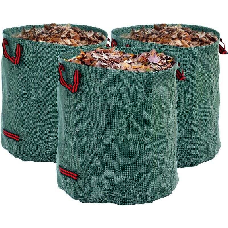foto del prodotto set 3 sacchi per rifiuti da giardino 67x76 cm da 272 l richiudibili e riutilizzabili verde