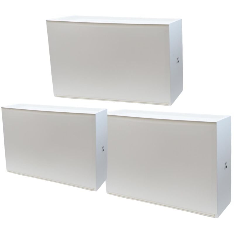 foto del prodotto set 3 scarpiere in propilene 51 x 17 x h39 cm componibili impilabili bianche