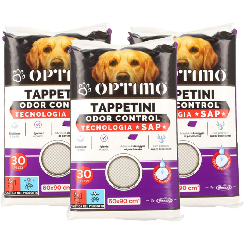 foto del prodotto set 3 tappetini igienici per animali 60x90 cm l uno totale 90 pz optimo