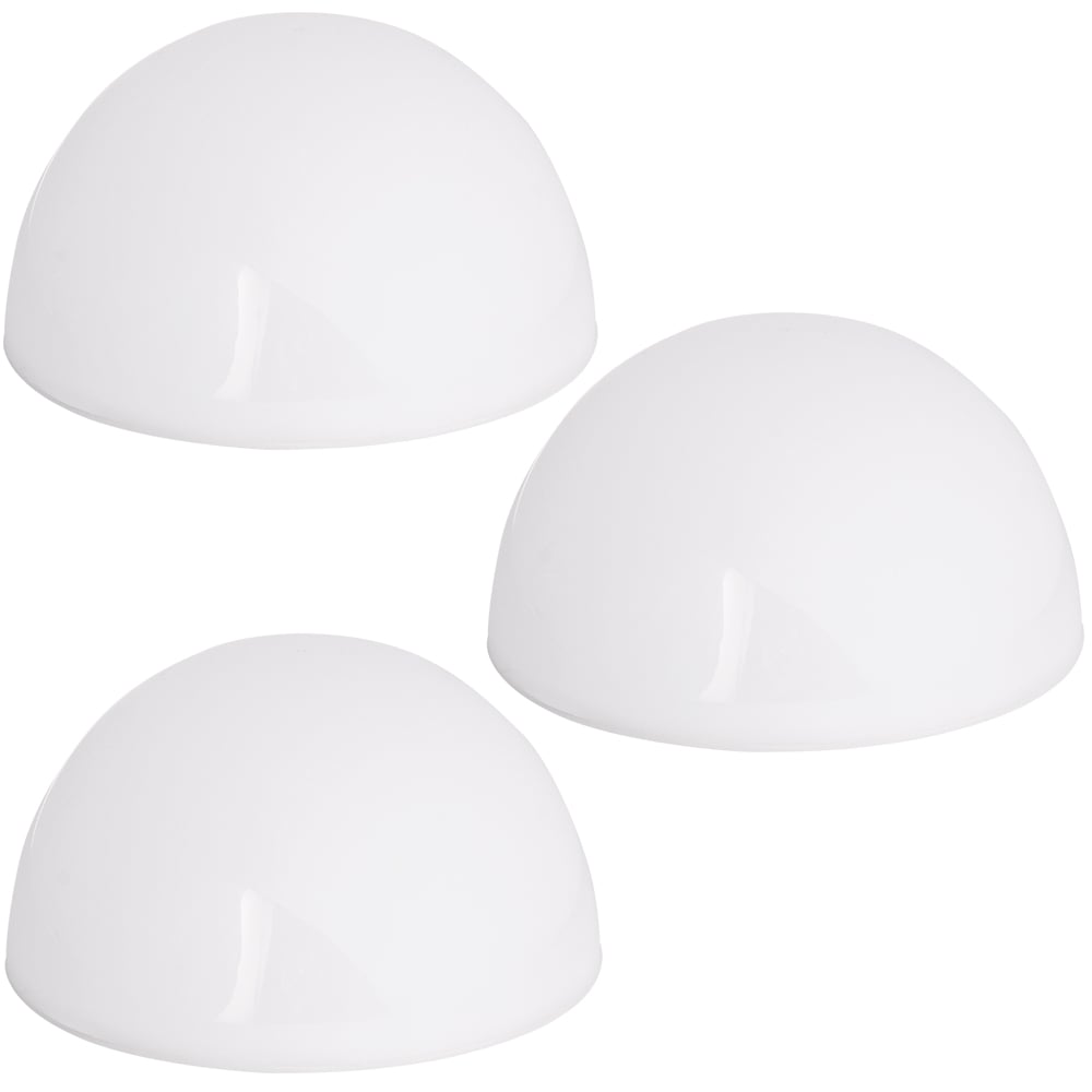 foto del prodotto set 3 x lampade da giardino semisfera led bianche