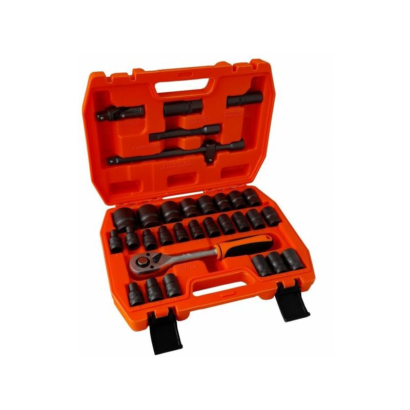 foto del prodotto set 32 bussole 1 2 esagonali e torx 8 32mm con cricchetto reversibile a.07072