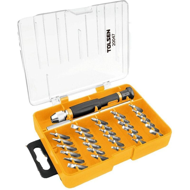 foto del prodotto set 32pz cacciavite di precisione con inserti tolsen