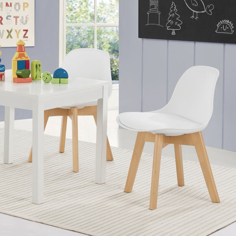 foto del prodotto set 39 elvdal 39 di 2 sedie per cameretta bianco en.casa 