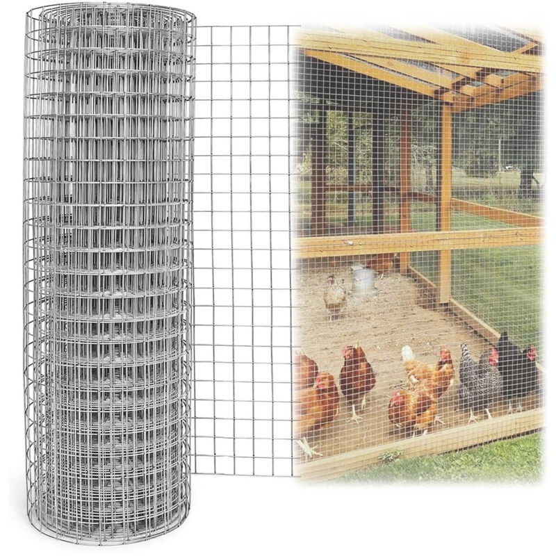 foto del prodotto set 3pz rete metallica zincata 0.5x3mt recinzione protezione alberi giardino animali 020248 trade shop traesio