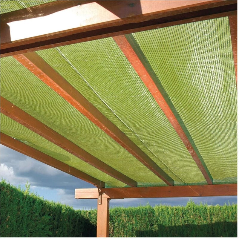 foto del prodotto set 3pz rotolo rete ombreggiante beige fitta 1x5mt protezione giardini terrazze 017068 trade shop traesio
