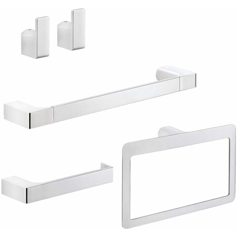 foto del prodotto set 4 accessori bagno a muro cromato giacinto