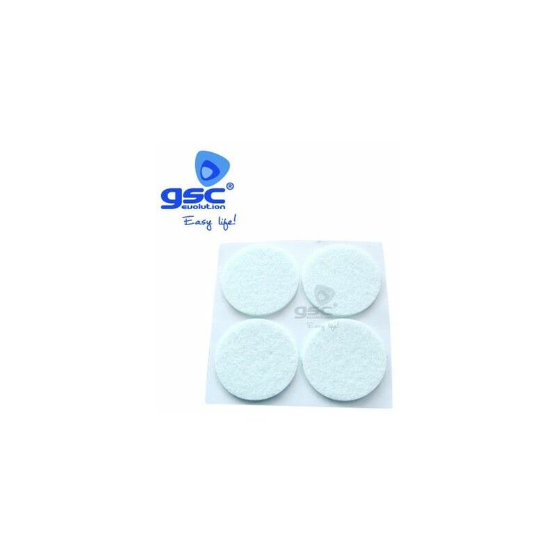 foto del prodotto set 4 adesivi rotondi in feltro 35mm bianco gsc 003802754