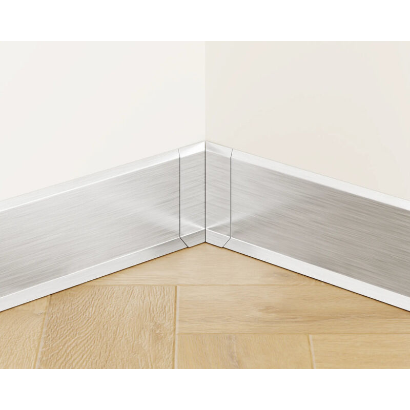 foto del prodotto set 4 angoli interni fli componibili per battiscopa 6cm x 3cm x 3cm argento satinato